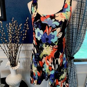 Anthropologie Floral Sleeveless Tunic